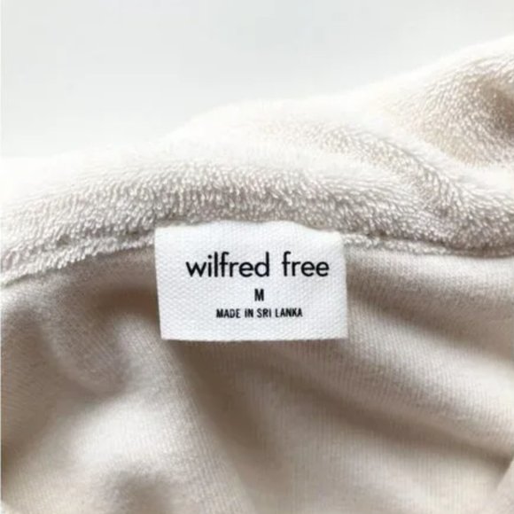 NWT Aritzia WILFRED FREE Pool Birch Cotton Terry Button Up Mini Dress, Size M - Picture 4 of 6